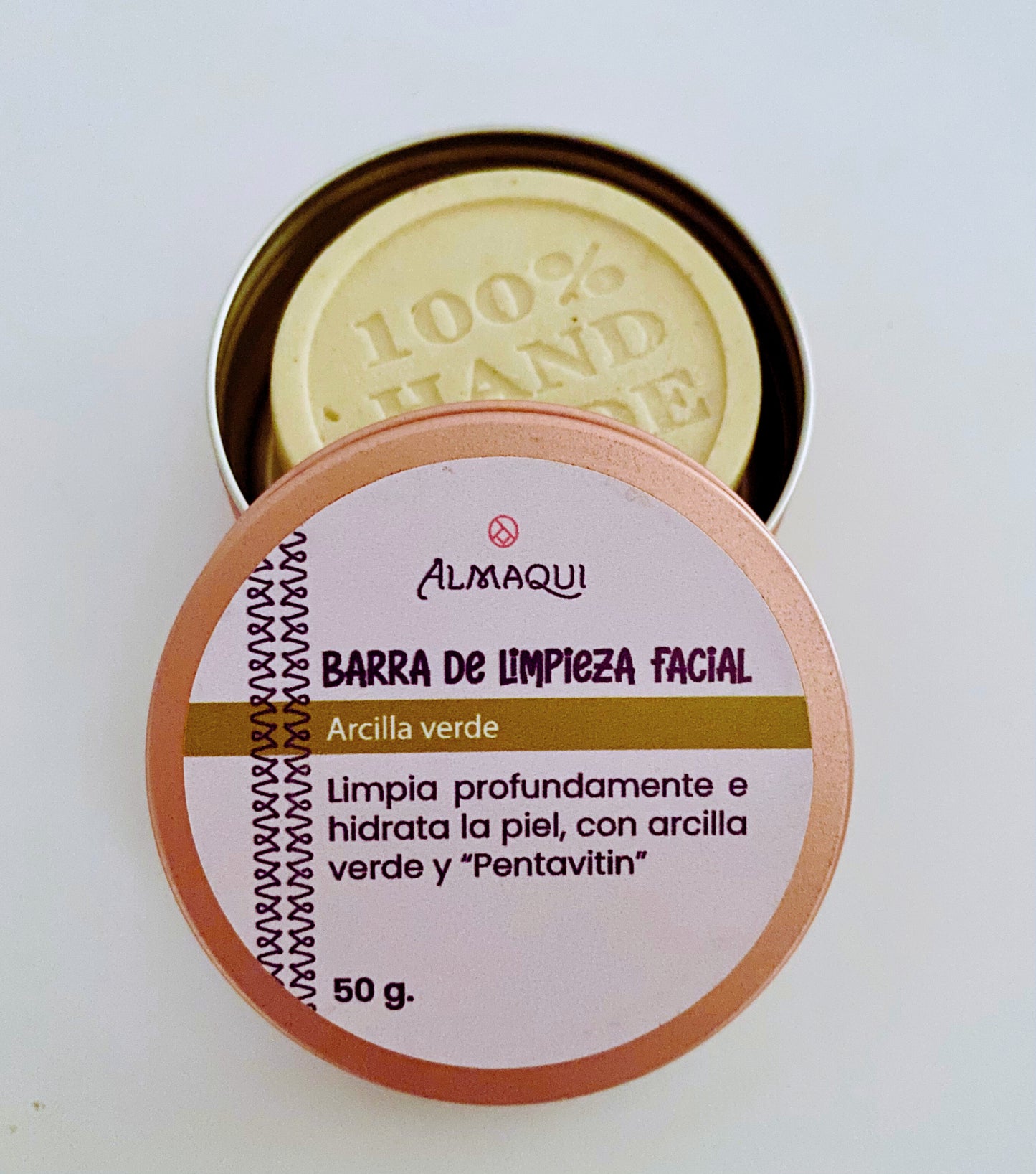 Barra limpieza facial arcilla verde - pieles mixtas a grasas