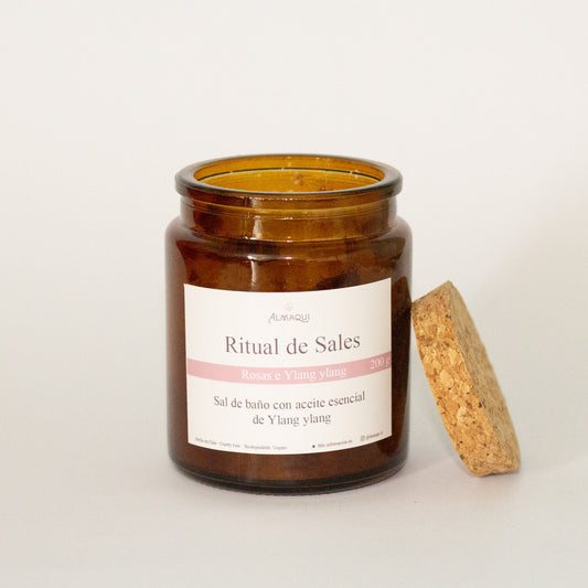 Sal de baño de rosas - ylang ylang