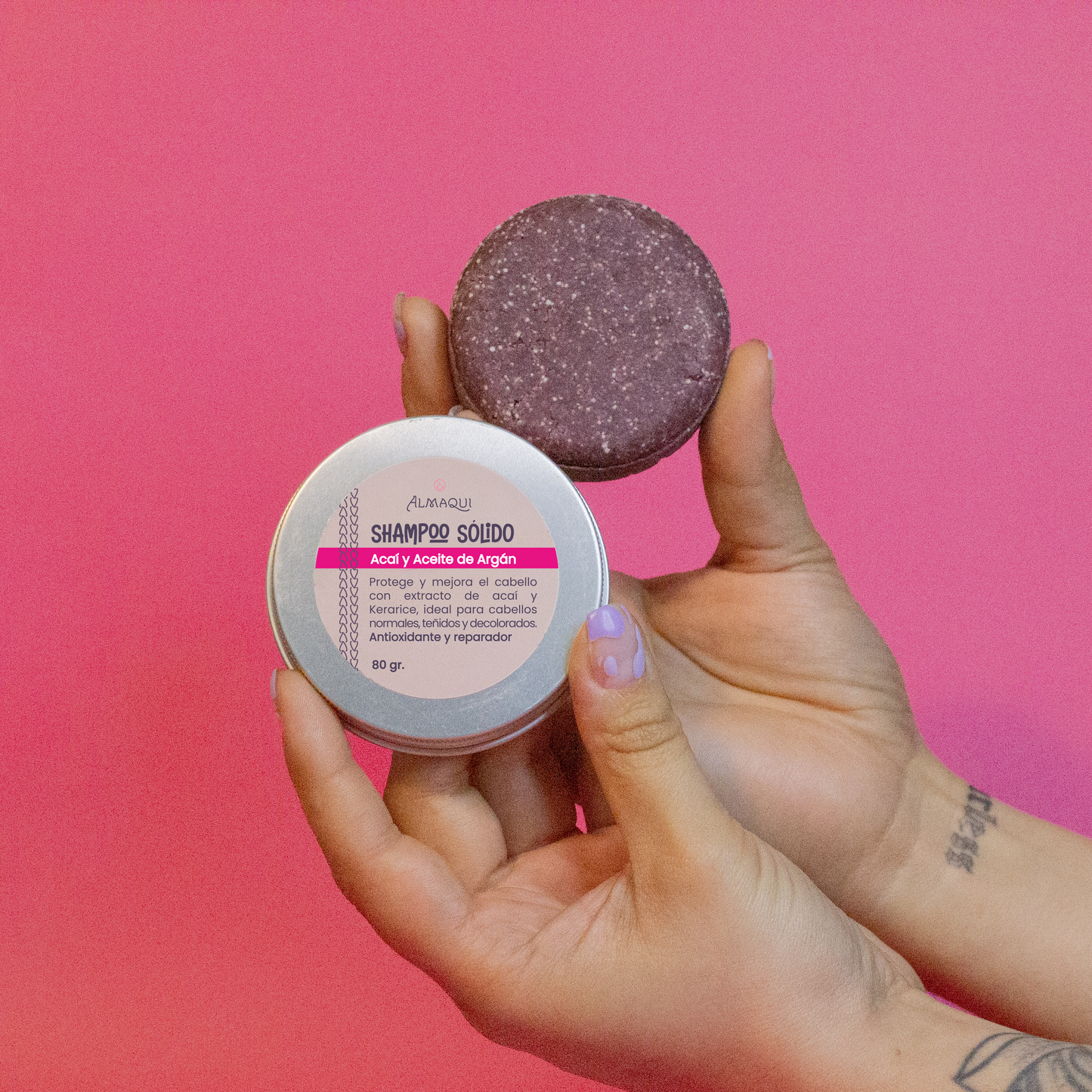 Shampoo sólido Antioxidante Acaí-argán